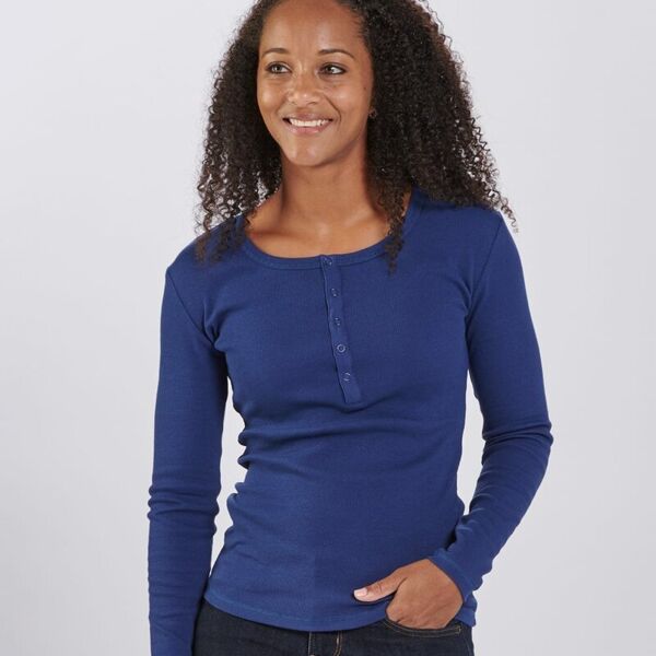 Women's Harper Long Sleeve Henley Thumbnail