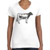 Women's Fine Jersey V-Neck Tee Thumbnail