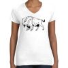 Women's Fine Jersey V-Neck Tee Thumbnail