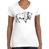 Women's Fine Jersey V-Neck Tee Thumbnail
