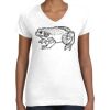 Women's Fine Jersey V-Neck Tee Thumbnail