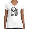 Women's Fine Jersey V-Neck Tee Thumbnail