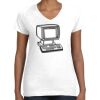 Women's Fine Jersey V-Neck Tee Thumbnail