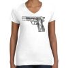 Women's Fine Jersey V-Neck Tee Thumbnail