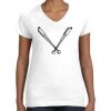Women's Fine Jersey V-Neck Tee Thumbnail