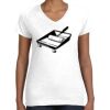 Women's Fine Jersey V-Neck Tee Thumbnail