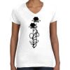 Women's Fine Jersey V-Neck Tee Thumbnail