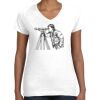 Women's Fine Jersey V-Neck Tee Thumbnail
