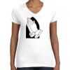 Women's Fine Jersey V-Neck Tee Thumbnail
