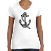 Women's Fine Jersey V-Neck Tee Thumbnail
