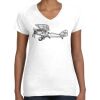 Women's Fine Jersey V-Neck Tee Thumbnail