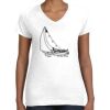 Women's Fine Jersey V-Neck Tee Thumbnail
