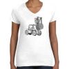 Women's Fine Jersey V-Neck Tee Thumbnail