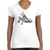 Women's Fine Jersey V-Neck Tee Thumbnail