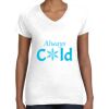 Women's Fine Jersey V-Neck Tee Thumbnail